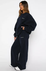 Test Drive Wide Leg Sweatpants Dark Navy