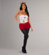 Queen Of Hearts Satin Corset Top