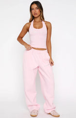 Make It Or Break It Barrel Leg Sweatpants Pink