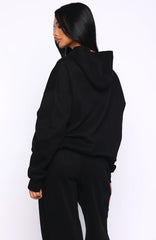 Come A Long Way Oversized Hoodie Black