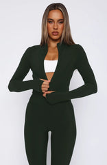 Times Up Crop Jacket Forest