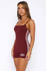 Palm Springs Edition Playsuit Burgundy