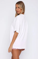 Fell So Hard Oversized Tee White