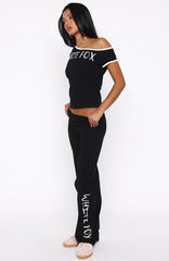 Good Things Take Time Straight Leg Pants Black