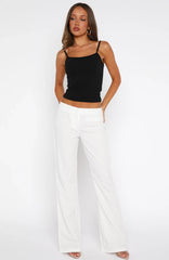 Getting You Close Pants White Pinstripe