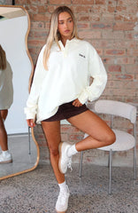 Let's Get Lost Oversized Long Sleeve Jersey Cream