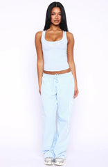 Don't Need Anyone Track Pants Baby Blue
