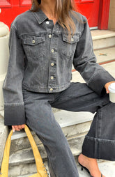 Charlotte Denim Jacket Black Acid