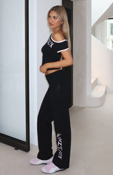 Good Things Take Time Straight Leg Pants Black