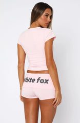 From The Archives Gigi Fold Over Booty Shorts Pink