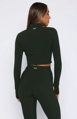 Times Up Crop Jacket Forest