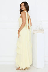 Sunset Reverie Strapless Maxi Dress Yellow