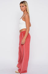 Soul Fire Velour Pants Red