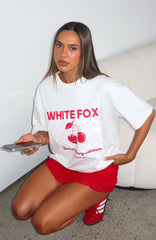 Sweet Cherry Edition Oversized Tee White