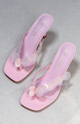 Imogen Sequin Mules Baby Pink