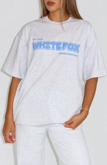 Give It A Try Oversized Tee Grey Marle