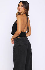 Love Everywhere Halter Top Black