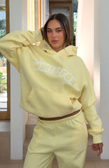 Vol. 1 Front Graphic Oversized Hoodie Lemon