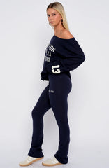 Topic Of Discussion Flare Pants Navy