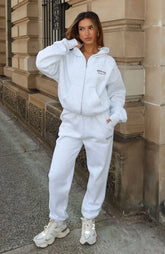 Can't Miss It Sweatpants Grey Marle/Rose Gold