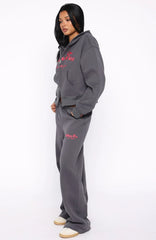 Through Thick And Thin Wide Leg Sweatpants Volcanic