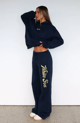 The Good Life Wide Leg Sweatpants Navy