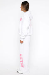 Daydreamers Madeline Wide Leg Sweatpants Grey Marle