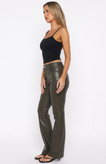 Good Luck Guaranteed Pu Pants Olive