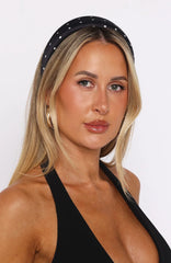 Brantley Headband Black Polka Dot