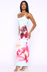 Feeling The Heat Maxi Dress Blue Daze