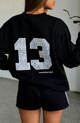 Gave You Everything Oversized Sweater Black