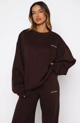 Test Drive Oversized Sweater Chocolate