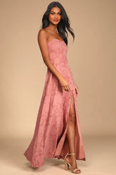 Garden of Romance Rusty Rose Burnout Maxi Dress