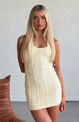 Soul Sister Halter Mini Dress Cream
