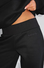 Come A Long Way Wide Leg Sweatpants Black