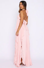 Coral Sands Mesh Maxi Dress Pink