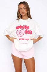 Sweet Sensations Oversized Tee White