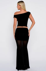 Need Your Heart Maxi Skirt Black