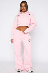 From The Archives Charli Wide Leg Sweatpants Pink