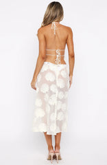 Hot Nights Midi Skirt Cream
