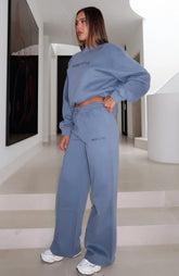 Stay Lifted Wide Leg Sweatpants Ocean