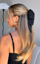 Dalary Hair Clip Black Polka Dots