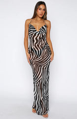 Just For Me Maxi Dress Zebra