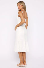 Empire Energy Midi Skirt White