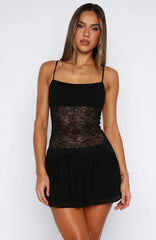 Paris Lights Mini Dress Black