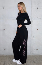 Luxurious Girl Track Pants Black