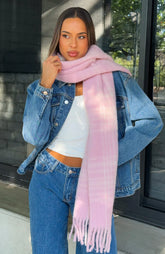 Joss Scarf Pink Plaid