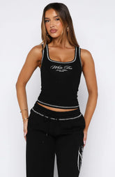 Don't Need Anyone Tank Top Black