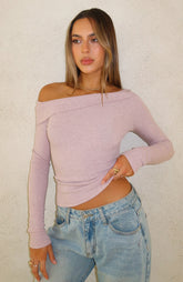 Swapping Digits Long Sleeve Top Soft Berry