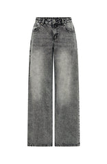 Maeve Low Rise Wide Leg Jeans Grey Acid